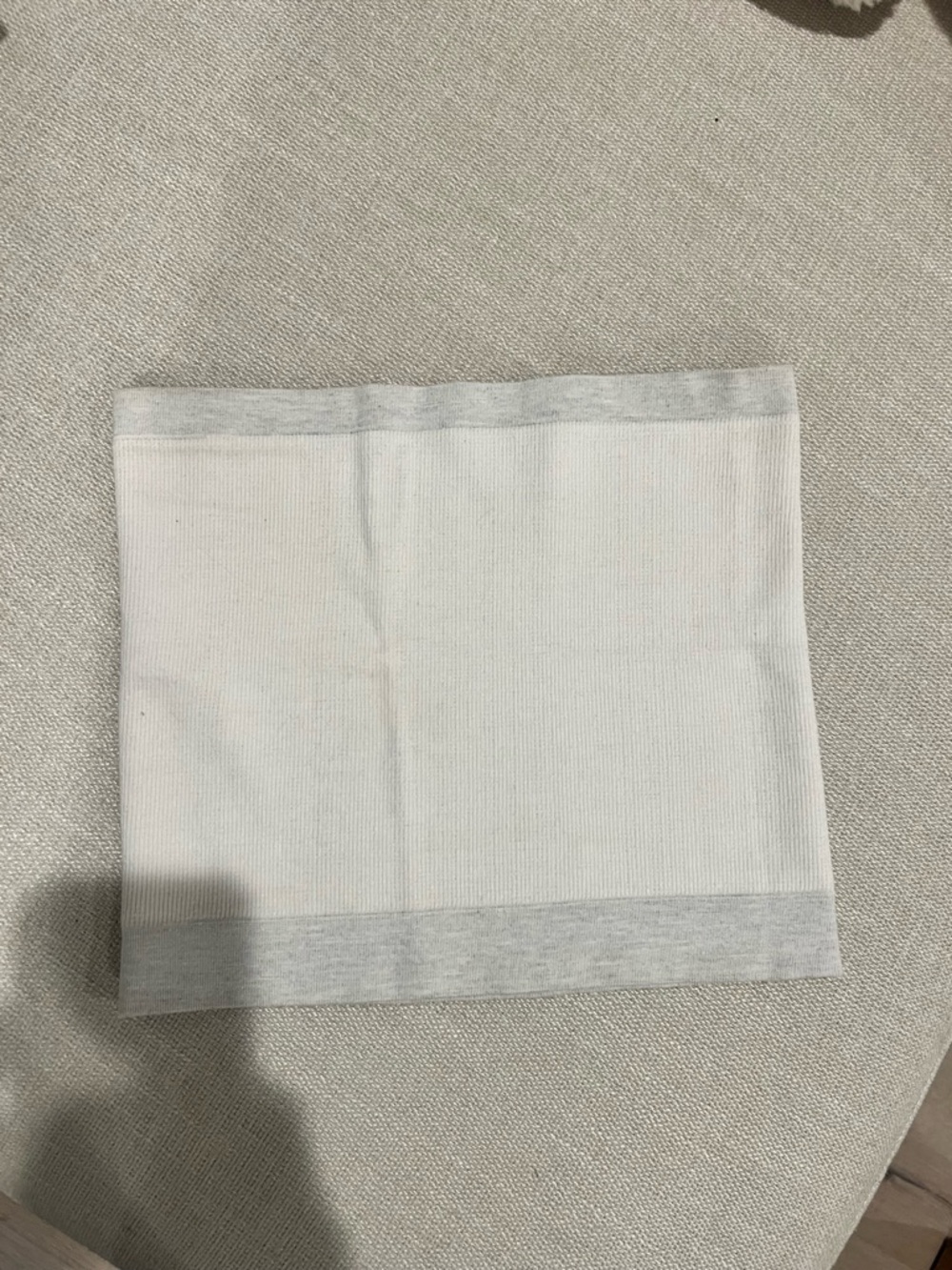 Urban Outfitters White Ribbed Tube Top with Light Gray Trim